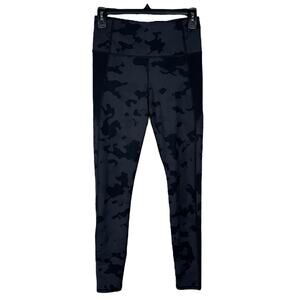 Under Armour Small Legging Full Length Camo Hidden Pocket High Waist Gray Black